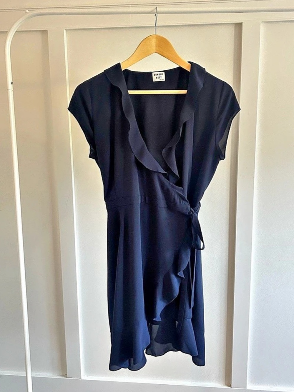 Sunday Best Savoy Wrap dress in navy
